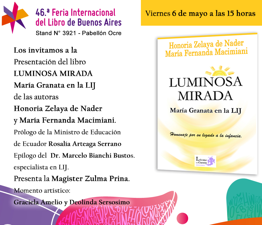 Presentación del libro de María Fernanda Macimiani en la 46 Feria Internacional del libro de Buenos Aires 